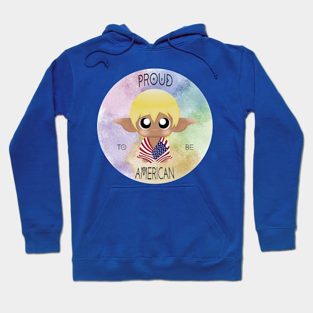 Proud to be American (Sleepy Forest Creatures) Hoodie by Irô Studio